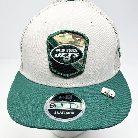 New Era New York Jets Hat‎ Cap Snapback Salute To Service Patch Mesh Adjustable - Picture 1 of 7